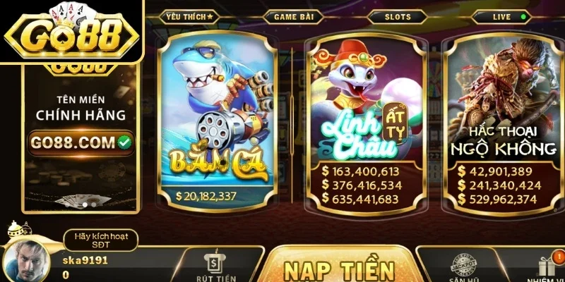 Giới thiệu sảnh bắn cá Go88