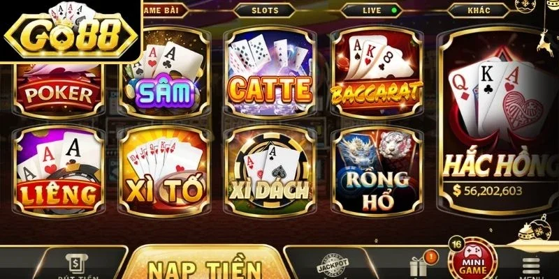 Ưu điểm khi chơi game bài tại Go88